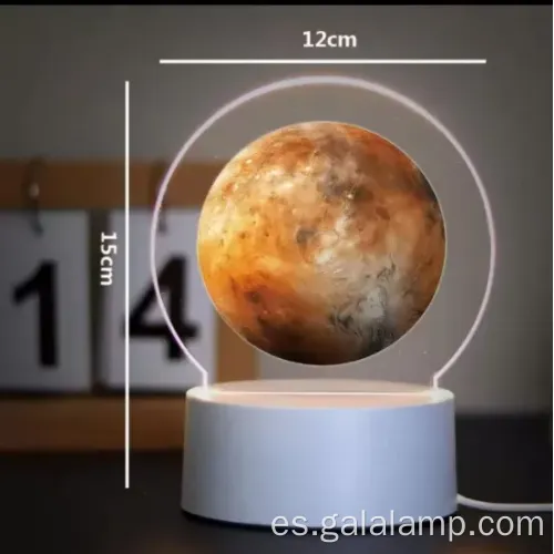 Luz de acrílico luminoso de graduación 3D creativa